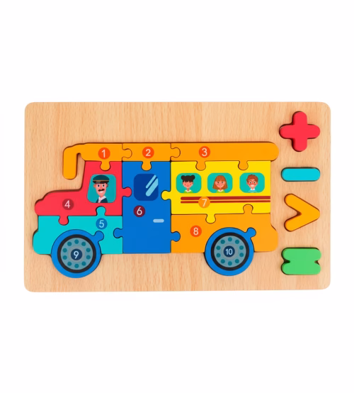 Rompecabezas-de-Autobús-Escolar-de-Madera