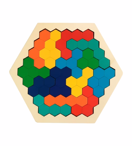 Rompecabezas-Hexagonal-de-Madera