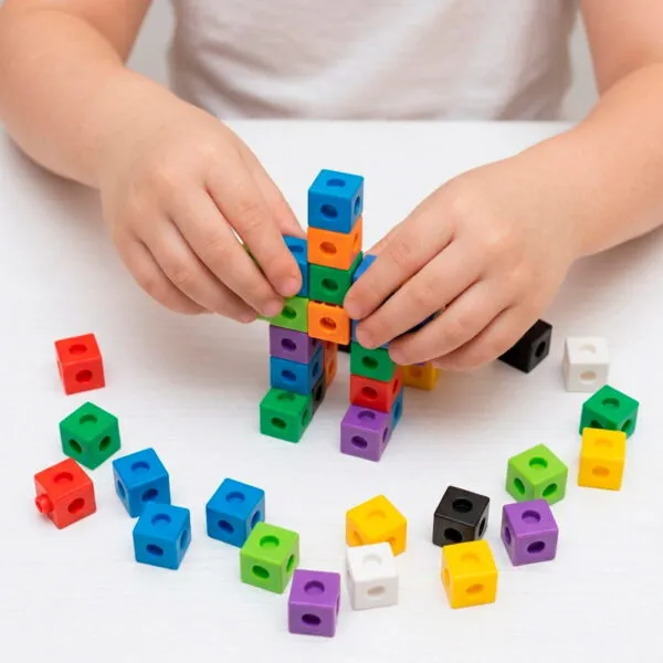 Cubos-Multiencaje-Estilo-Unifix-100-Pzs-Bloques-de-Construccion-Matematicos