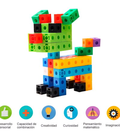 Cubos-Multiencaje-Estilo-Unifix-100-Pzs-Bloques-de-Construccion-Matematicos