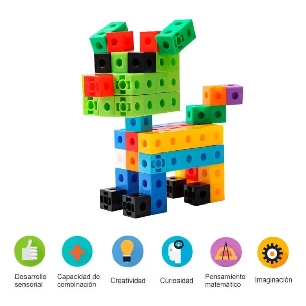 Cubos-Multiencaje-Estilo-Unifix-100-Pzs-Bloques-de-Construccion-Matematicos