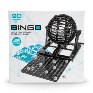 Juego-de-Bingo-Clásico-Familiar---Tómbola-Giratoria-con-90-Bolas-y-48-Cartones1