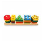 Juego de Encaje y Clasificación de Formas Geométricas Extendido (5 Formas) - Imagen 2