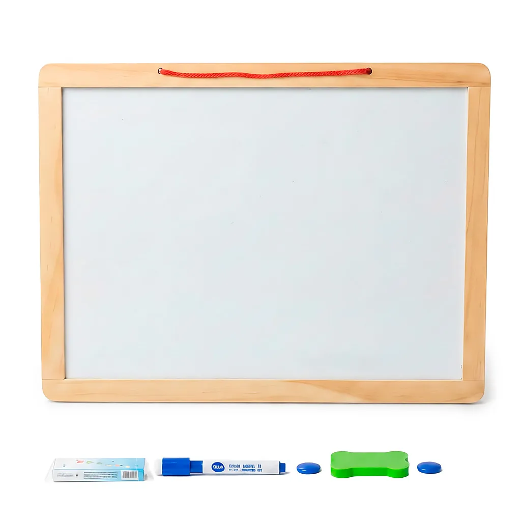 Pizarra-2-en-1-Blanca-y-Tiza-Magnética-Borde-Madera-30x40-cm