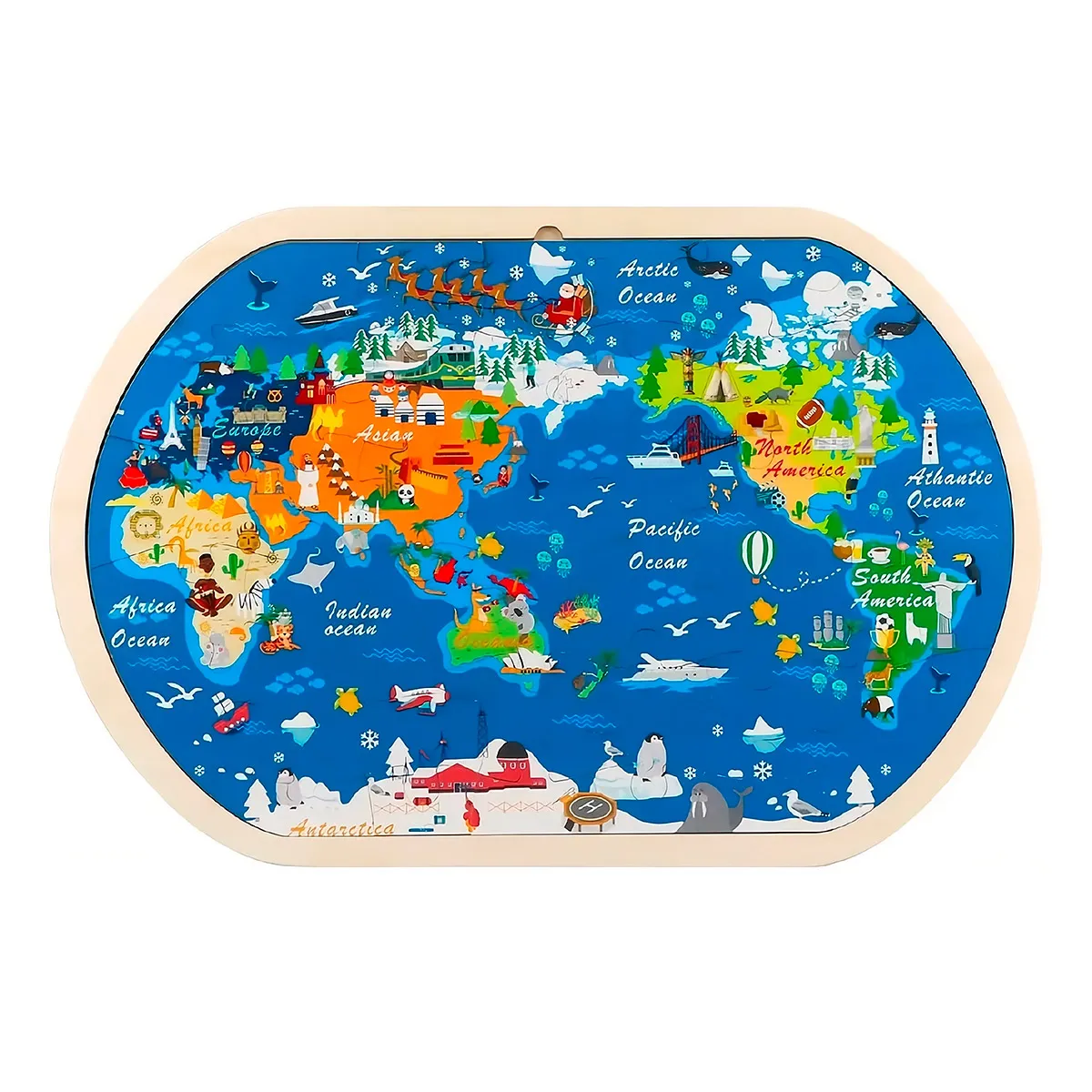 Puzzle-de-Madera-Educativo---Mapa-del-Mundo-Mapamundi-Geográfico