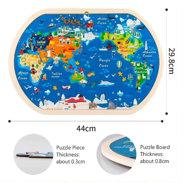 Puzzle-de-Madera-Educativo---Mapa-del-Mundo-Mapamundi-Geográfico