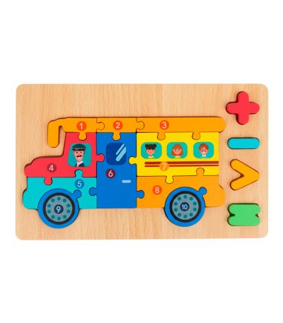 Rompecabezas-de-Autobús-Escolar-de-Madera
