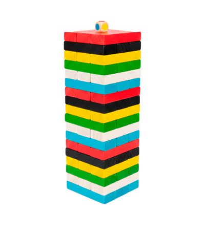 Torre-de-Equilibrio-tipo-Jenga-Madera-de-Colores-–-Juego-de-48-Bloques0